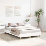 vidaXL Cadre de lit sans matelas blanc 120x190 cm bois d'ingénierie