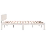 vidaXL Cadre de lit sans matelas blanc bois de pin massif 160x200 cm