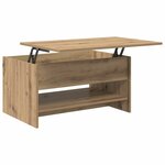 vidaXL Table basse chêne artisanal 80 x 50.5 x 41.5 cm
