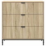 vidaXL Buffet Chêne sonoma 79 5 x 33 x 82 cm Bois d'ingénierie