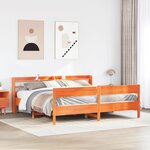vidaXL Cadre de lit sans matelas cire marron 180x200cm bois pin massif