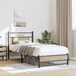 vidaXL Cadre de lit sans matelas chêne sonoma 90x200 cm