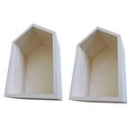 2 étagères en bois maison 22 5 x 14 x 10 cm