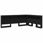 vidaXL Tête de lit de rangement Chêne noir 140 cm Bois d'ingénierie