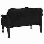 vidaXL Banc avec coussins Noir 120 5x65x75 cm Velours