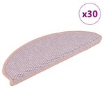 vidaXL Tapis d'escalier autocollants 30 Pièces 65x21x4 cm rose