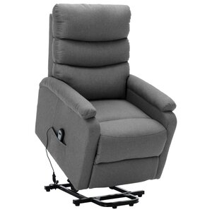 vidaXL Fauteuil Gris clair Tissu