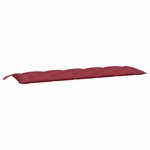 vidaXL Coussin de banc de jardin rouge bordeaux 180x50x7 cm