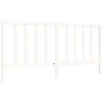 vidaXL Cadre de lit avec tête de lit blanc 200x200 cm bois massif