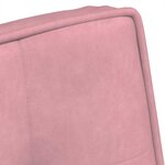 vidaXL Chaise de relaxation avec tabouret Rose Velours
