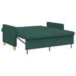 vidaXL Canapé-lit escamotable Vert foncé Tissu