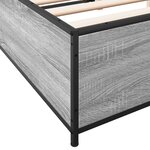 vidaXL Cadre de lit sonoma gris 150x200 cm bois d'ingénierie et métal