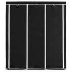 vidaXL Armoire avec compartiments et barres Noir 150x45x175 cm Tissu