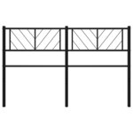 vidaXL Tête de lit métal noir 150 cm