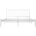 vidaXL Cadre de lit Blanc Métal 200x200 cm