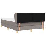 vidaXL Sommier avec Matelas Taupe - 160x200 cm Tissu