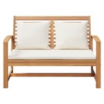 vidaXL Banc de jardin Naturel 110 x 64 x 76.5 cm Bois de teck solide