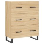 vidaXL Buffet haut Chêne sonoma 69 5x34x180 cm Bois d'ingénierie