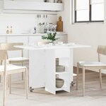 vidaXL Table à dîner 115 x 70 x 75 cm Bois d'ingénierie Blanc