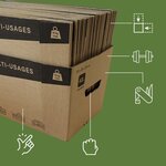 Pack and Move - Lot de 20 caisses en carton - 53 x 30 x 26 cm - Transport  déménagement  stockage