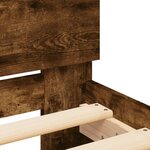 vidaXL Cadre de lit tête de lit chêne fumé 90x190 cm bois ingénierie