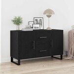 Buffet vidaXL Noir Chêne 100x36x60 cm Bois d'ingénierie