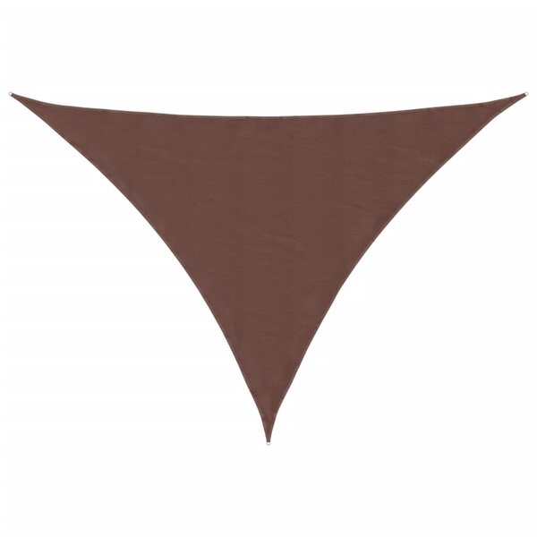 vidaXL Voile de parasol Tissu Oxford triangulaire 5x7x7 m Marron