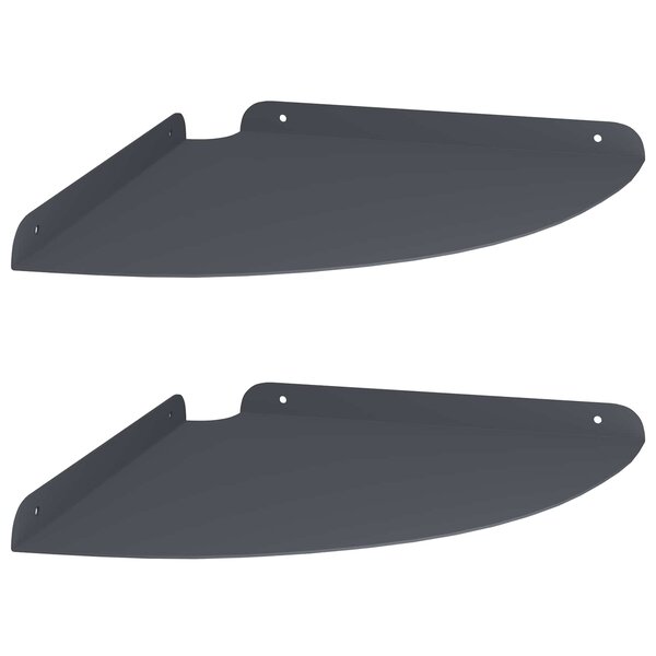 vidaXL Étagère Flottante d'Angle 2 pc Anthracite 30 x 30 x 2 cm