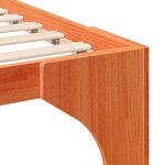 vidaXL Cadre de lit surélevé avec stockage Marron Bois massif en pin