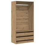 vidaXL Garde-robe chêne artisanal 100x50x200 cm bois d'ingénierie