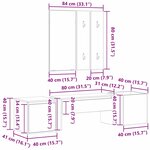 vidaXL Ensemble de meubles d'entrée 6 Pièces Bois d'ingénierie