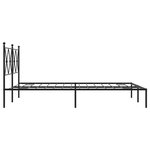 vidaXL Cadre de lit métal sans matelas avec tête de lit noir 140x200cm