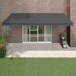 vidaXL Auvent rétractable automatique anthracite 5x3 m