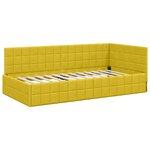 vidaXL Cadre de lit d'angle avec matelas 2 pc Jaune 100 x 200 cm