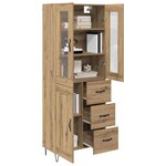 vidaXL Haut Armoire avec tiroir Chêne artisanal 69 5 x 34 x 180 cm
