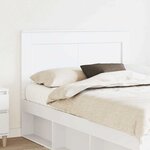 vidaXL Tête de lit avec tête de lit Blanc 120 cm Bois d'ingénierie