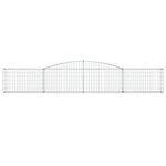 vidaXL Paniers à gabions arqués 5 Pièces 400x30x60/80 cm Fer galvanisé