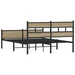 vidaXL Cadre de lit sans matelas chêne sonoma 150x200 cm