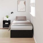 vidaXL Lit avec rangement en chêne noir 90 x 190 cm