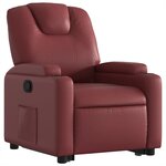 vidaXL Fauteuil inclinable Rouge bordeaux Similicuir