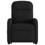 vidaXL Fauteuil inclinable de massage électrique Noir Tissu