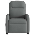 vidaXL Fauteuil inclinable de massage en tissu gris foncé