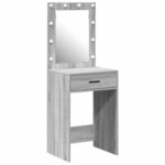 vidaXL Table de Toilette avec tiroir Gris Sonoma 50 x 41 x 135 cm