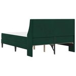 vidaXL Cadre de lit avec matelas Vert foncé 160 x 200 cm Velours