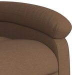 vidaXL Fauteuil inclinable électrique marron tissu