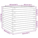 vidaXL Jardinière 50x50x46 cm bois de pin imprégné