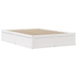 vidaXL Cadre de lit sans matelas blanc 140x190 cm bois de pin massif
