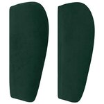 vidaXL Tête de lit avec oreilles Vert foncé 203x23x78/88 cm Velours