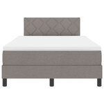 vidaXL Lit Box Spring avec Matelas Taupe 120x190 cm Tissu