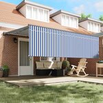 vidaXL Auvent Rétractable Bleu et Blanc 400 × 300 cm